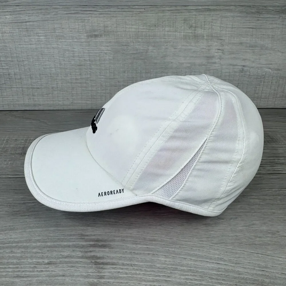 Adidas Aeroready Running Baseball Cap Unisex White Logo Adjustable Strapback Hat